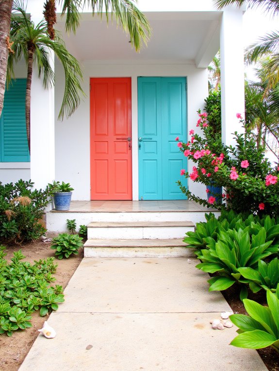 vibrant coastal color accents