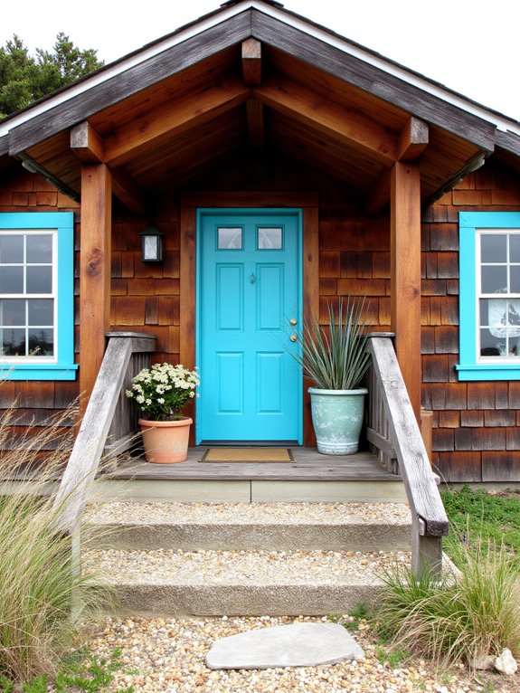 vibrant coastal entry doors