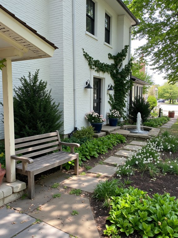 vibrant flowers evergreen shrubs