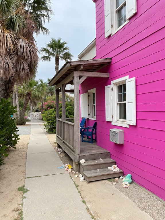 vibrant fuchsia beach decor