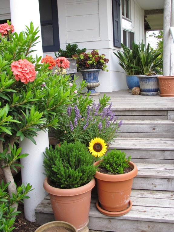 vibrant potted plants enhance