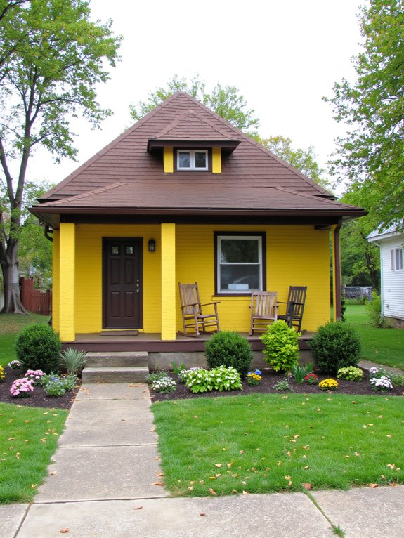 vibrant yellow cheerful exterior