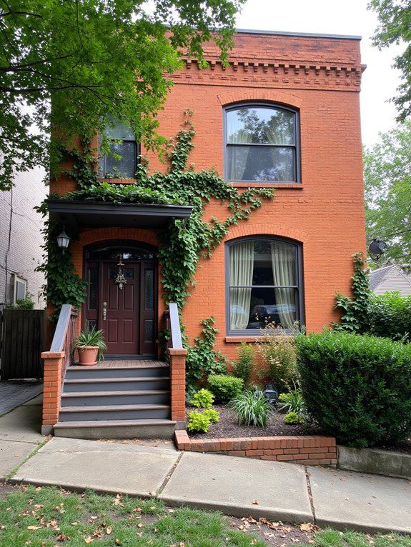 warm earthy brick colors