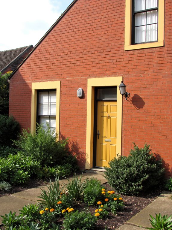 warm hues enhance curb appeal