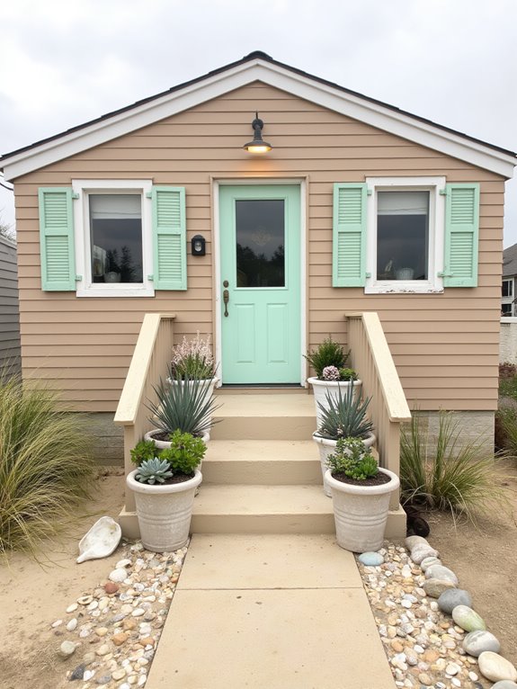 warm taupe coastal charm