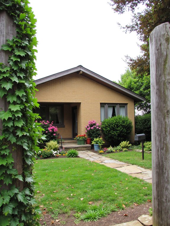 warm wood vibrant landscaping