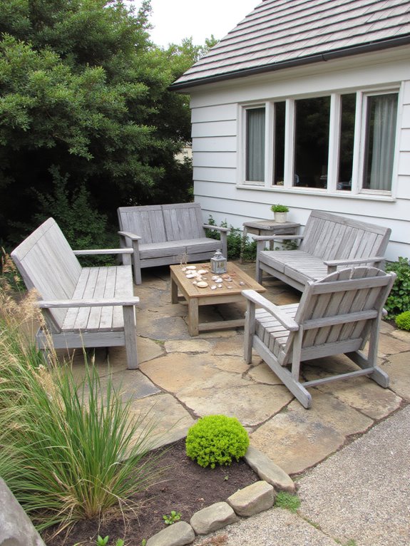 weathered furniture for relaxation