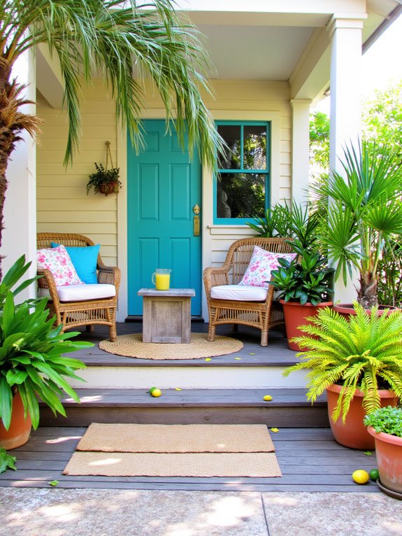 welcoming beach house porch