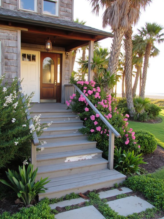 welcoming coastal beach entrance