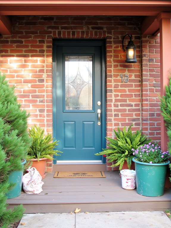 welcoming entrance front door