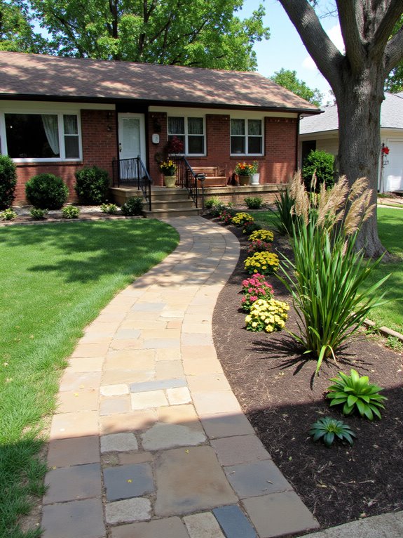 welcoming pathway with pavers