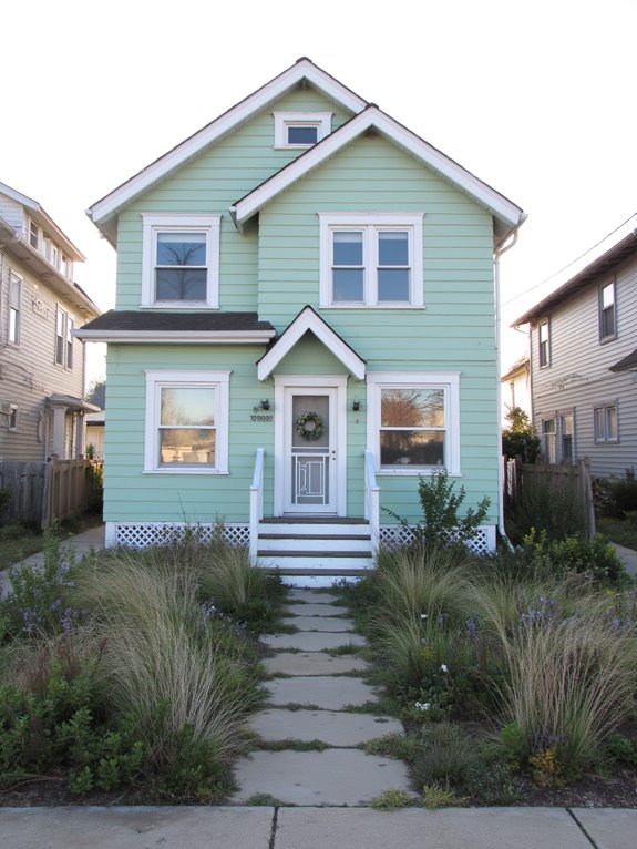white trim enhances shingles