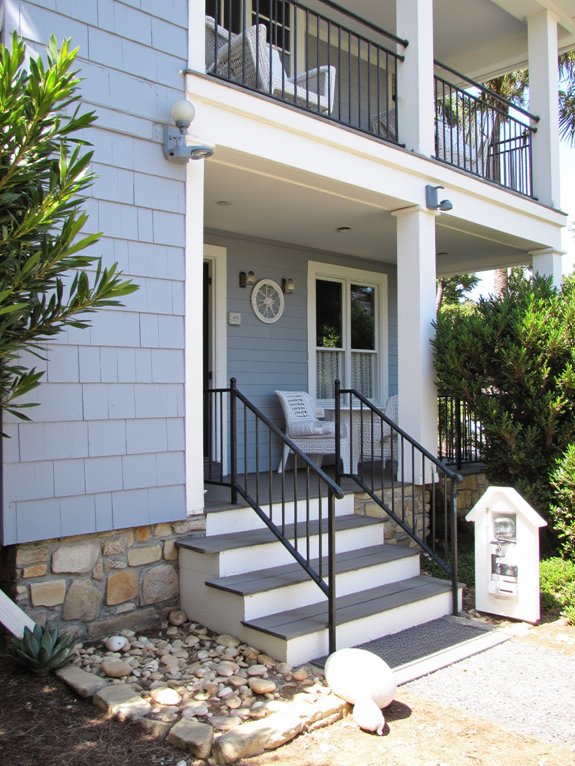 wood stone metal accents