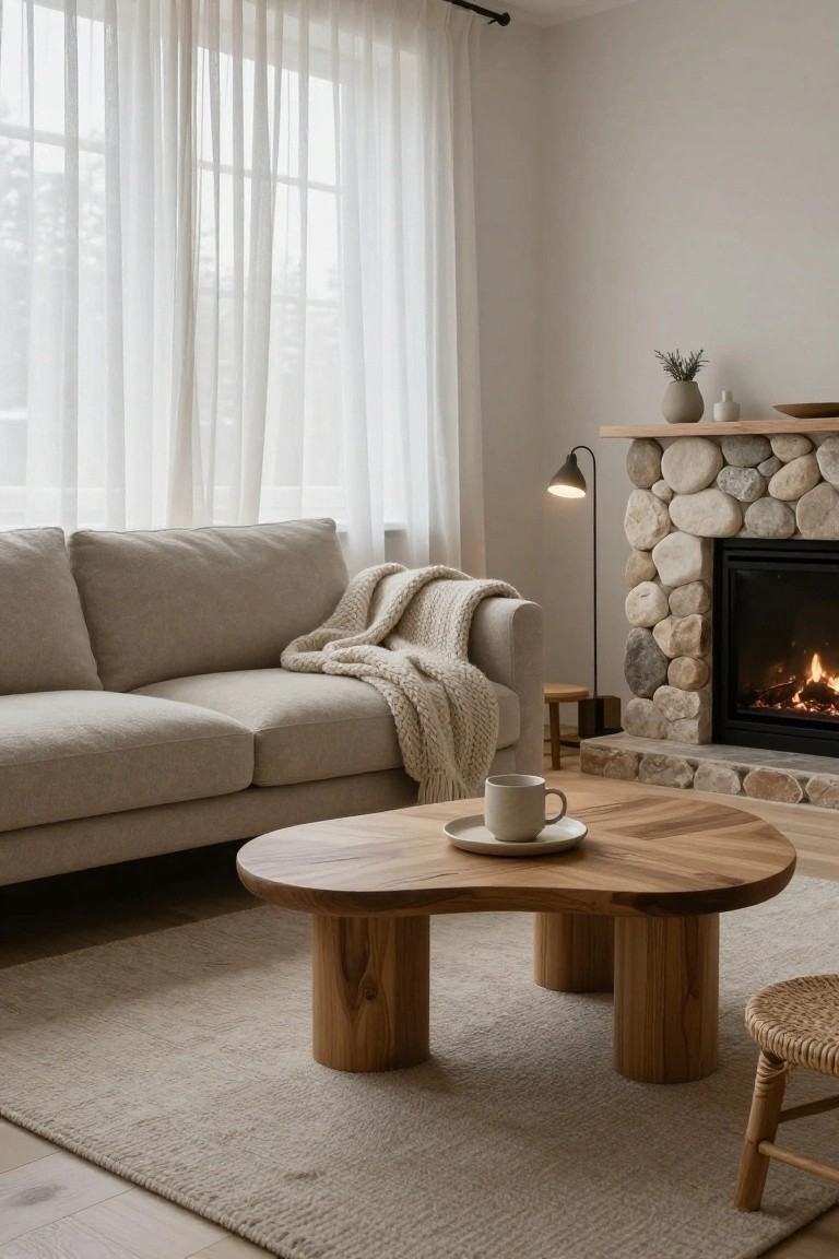 Natural Stone Fireplace Walls