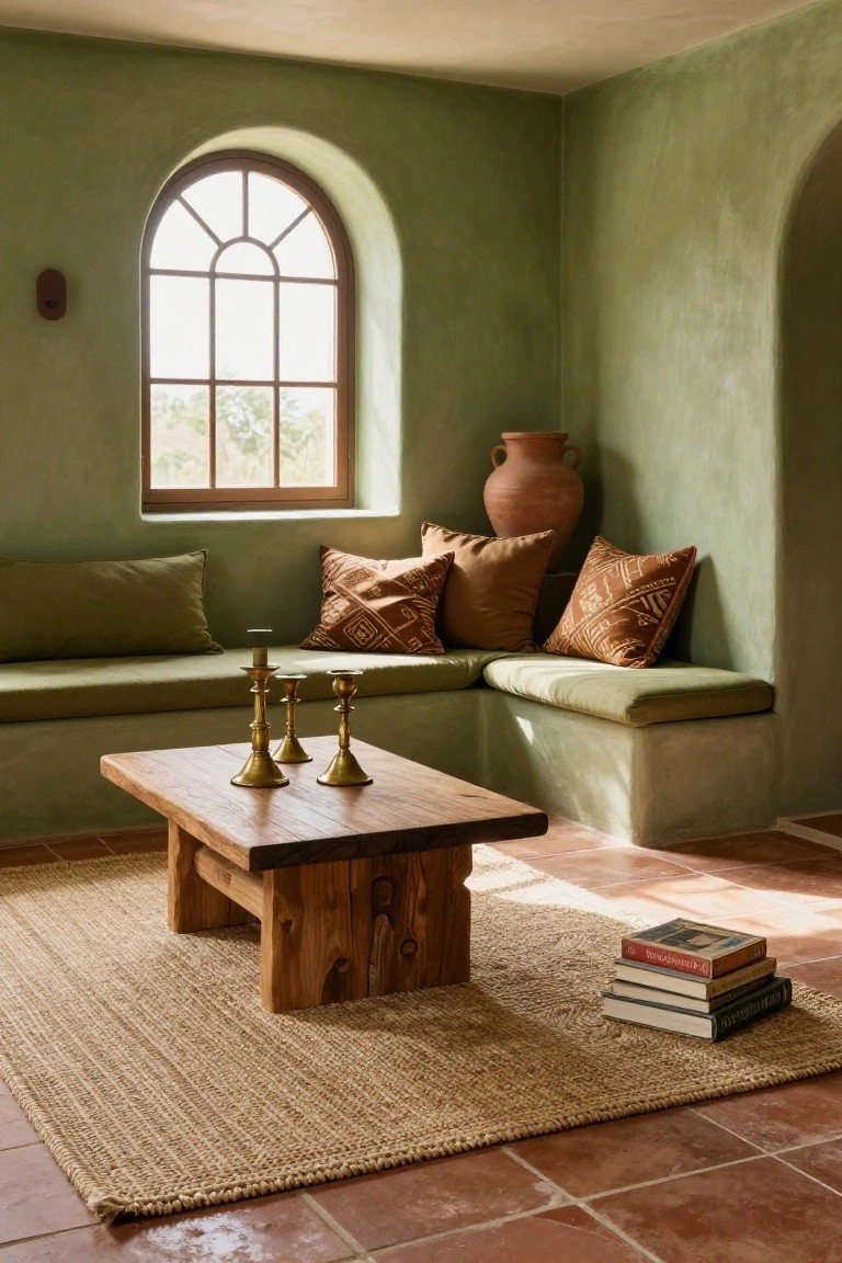 Sage Green Plaster Walls