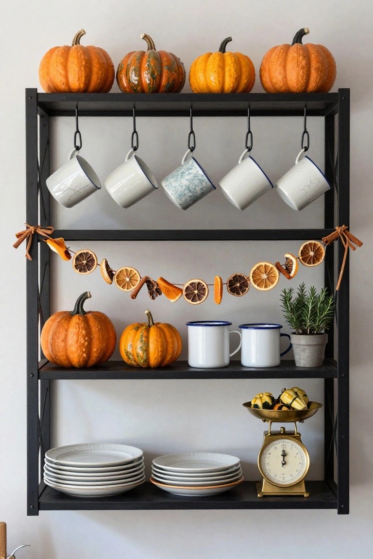 Open Shelves for Halloween Style