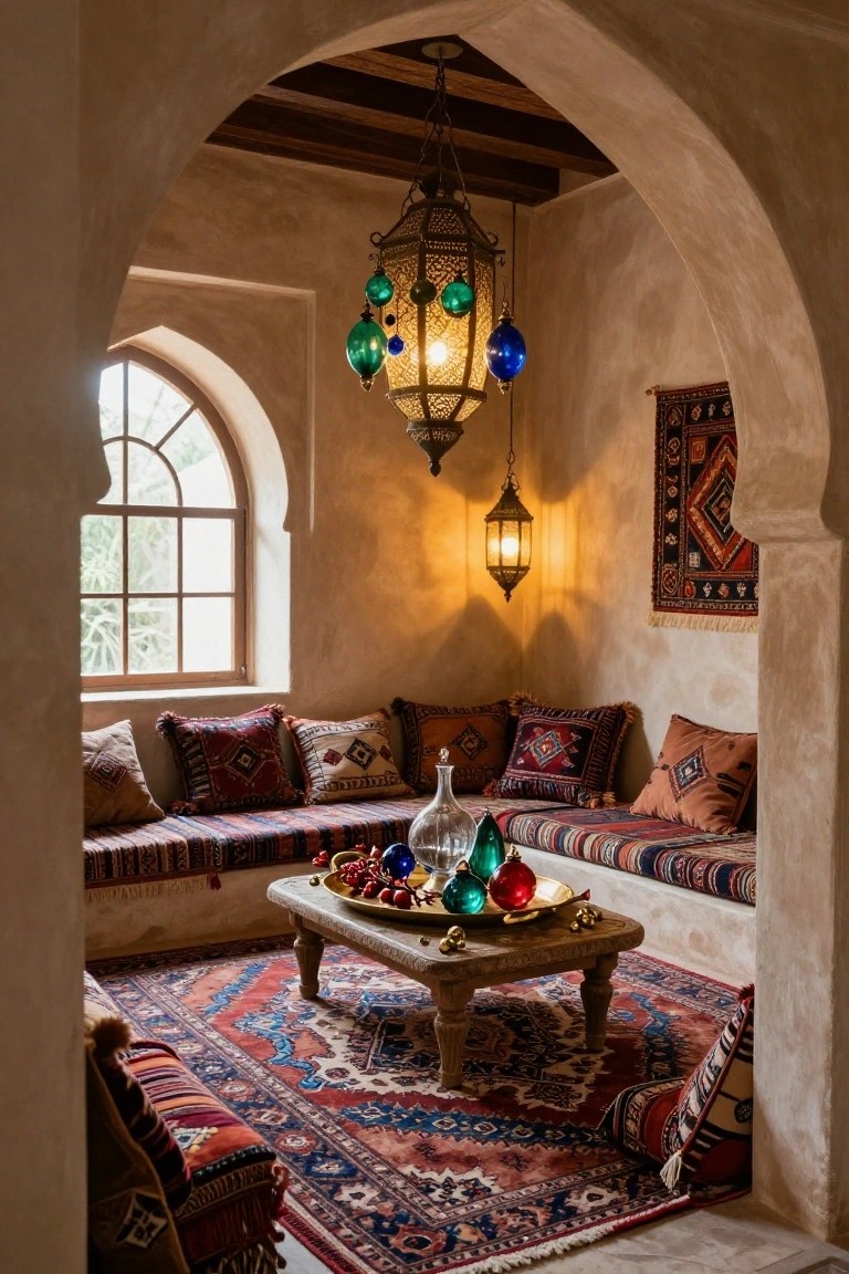 Glass Ornaments in a Moroccan Lounge