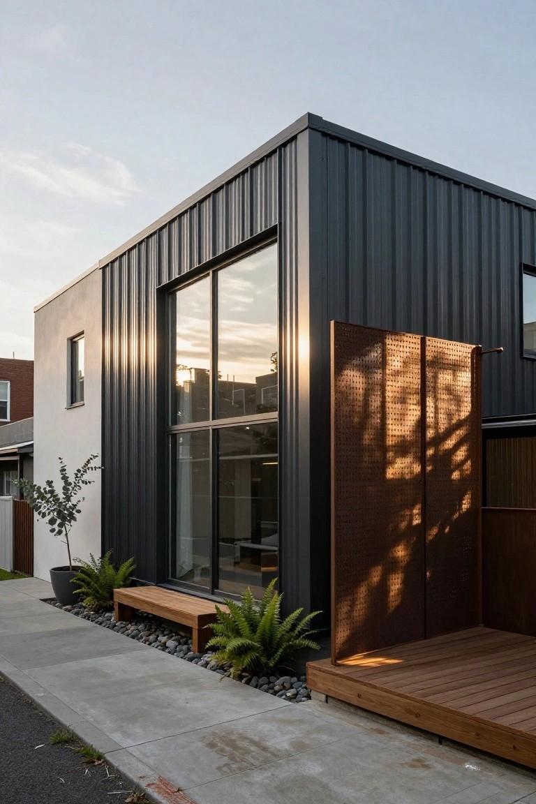 Vertical Corrugated Metal Cladding