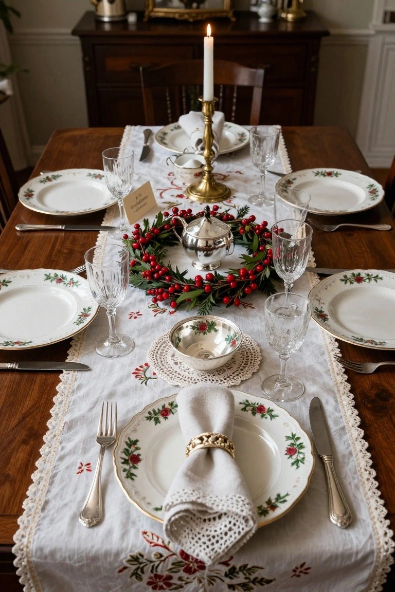 Holly Wreath Centerpiece