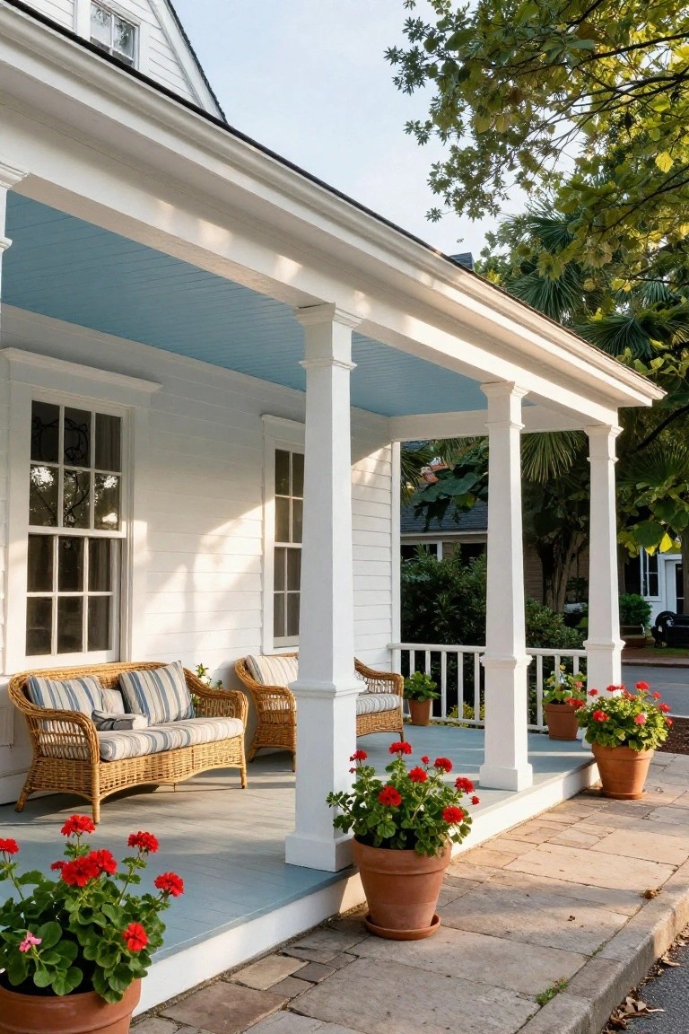 Painting the Porch Ceiling Blue
