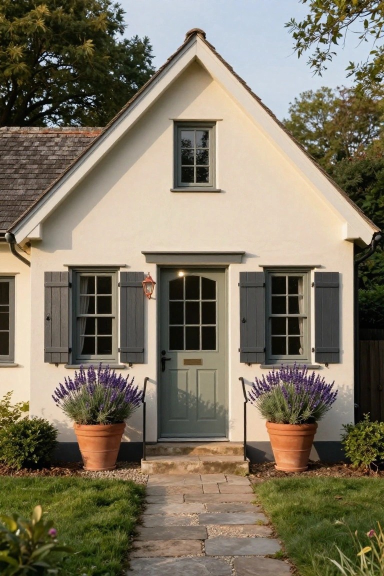 Flank Your Door with Potted Lavender