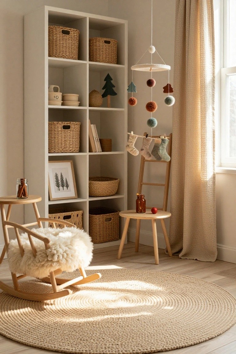 Hang Stockings on a Wooden Ladder