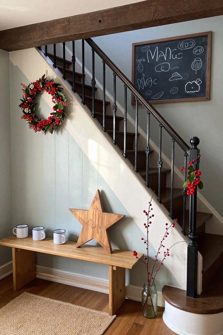 Wreath Beside the Stairs