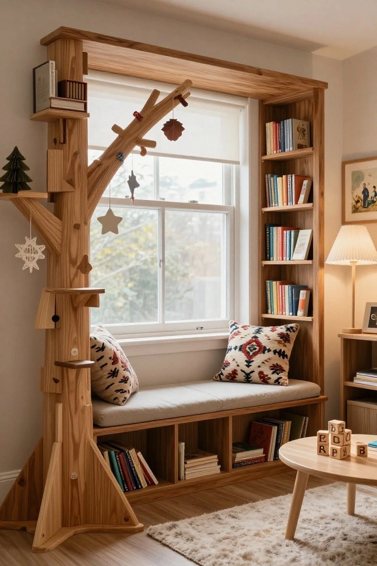 Tree Reading Nook Around the Window