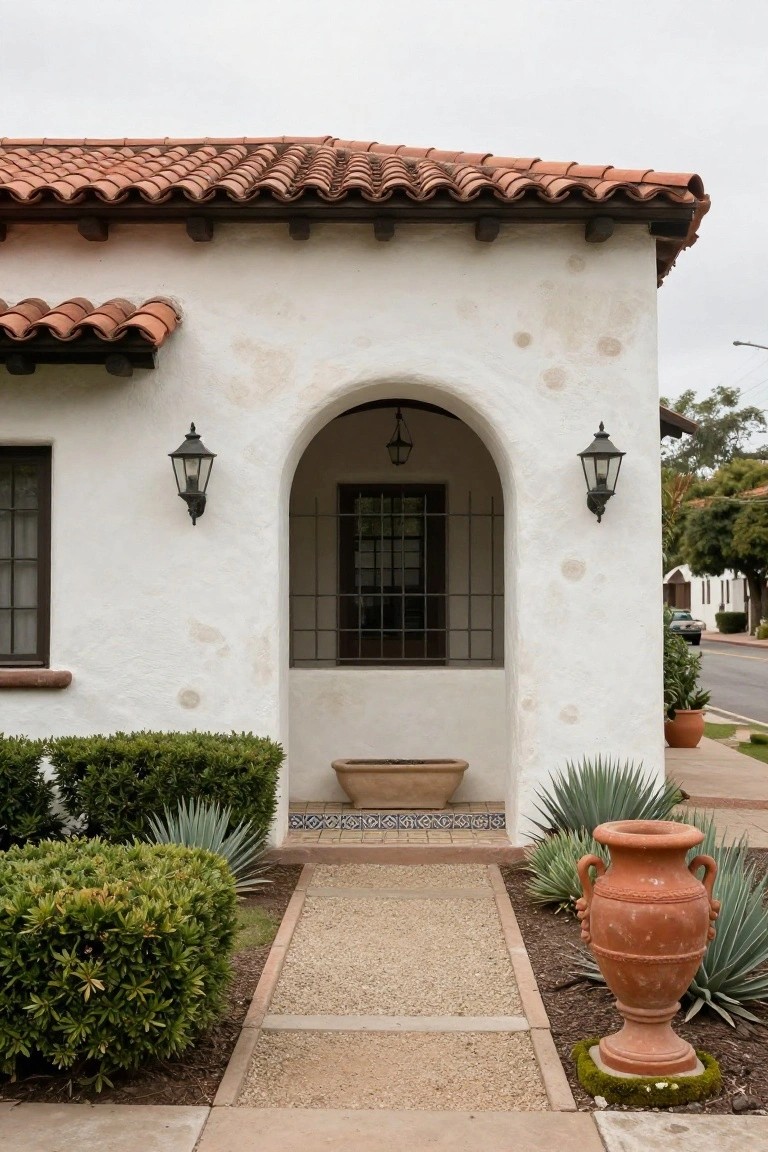 Lantern-Lit Arched Entryway