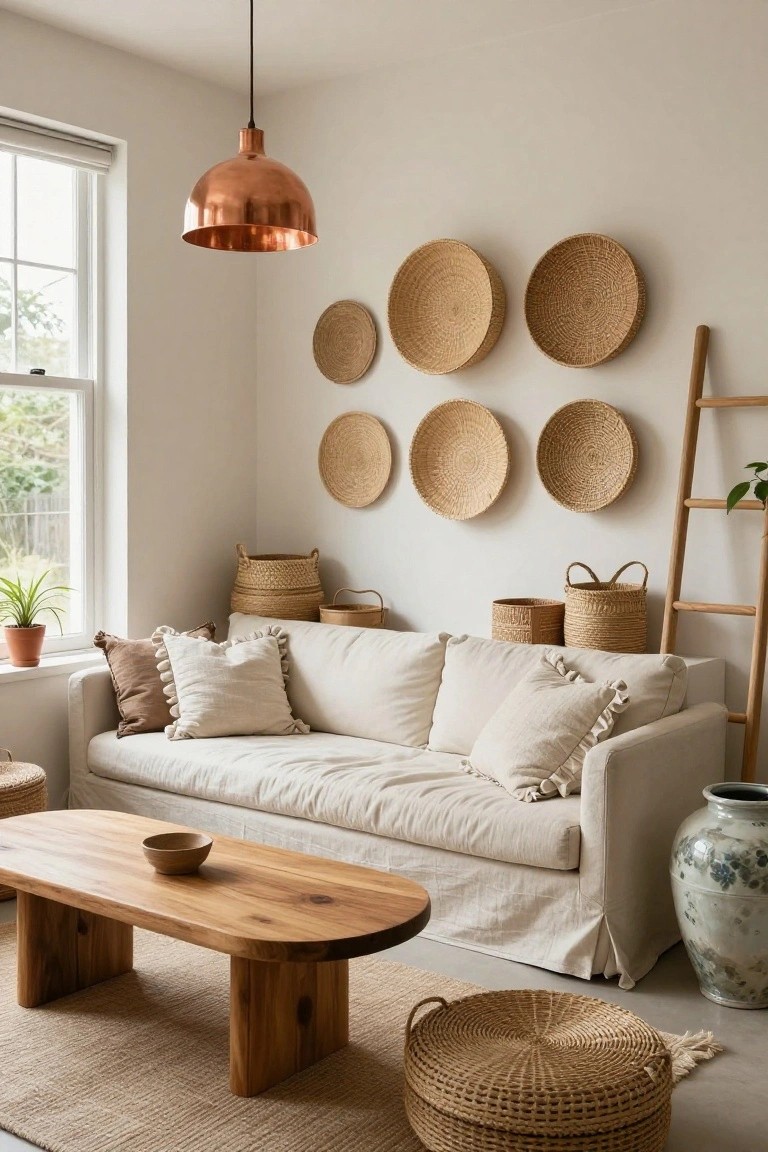 Woven Baskets as Wall Decor