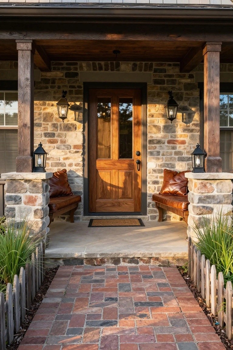 Built-In Porch Benches