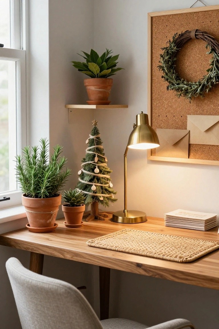 Potted Herbs as Mini Christmas Trees