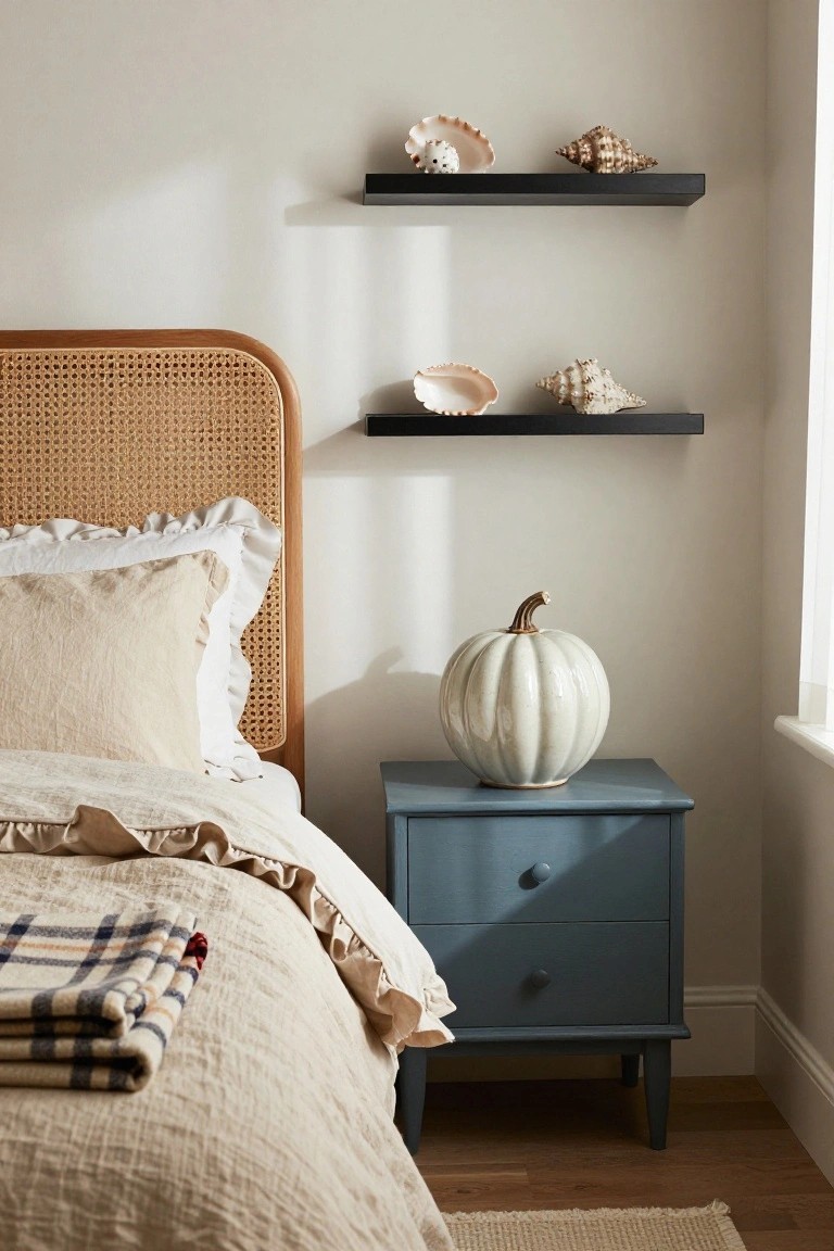 White Pumpkin Nightstand Accent