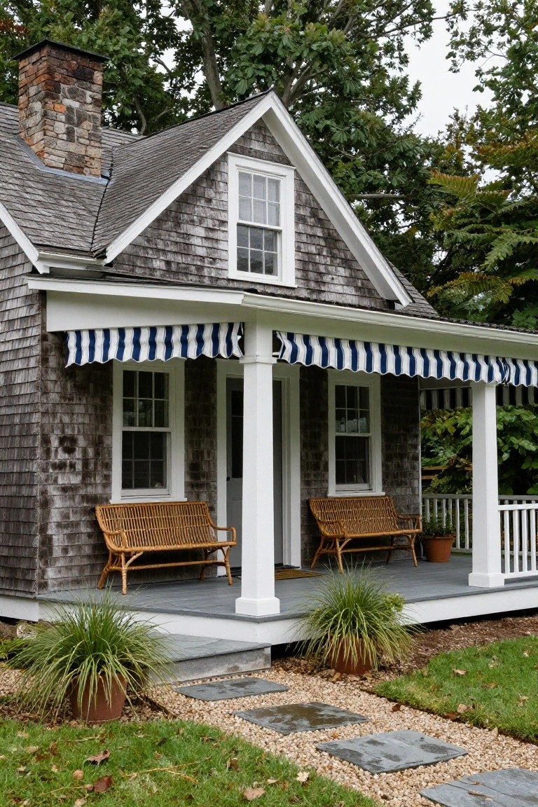 Shingle Cottage Porch Feels Right at Home
