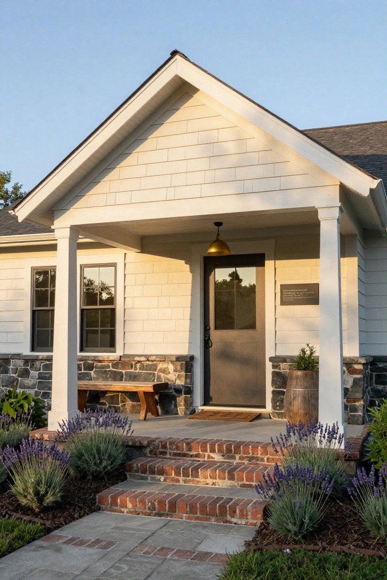 Gable-Roofed Front Porch