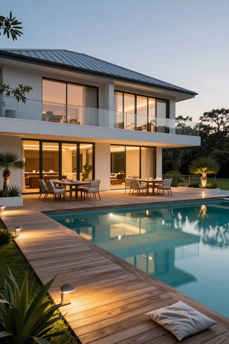 Rear Glass Walls to Deck