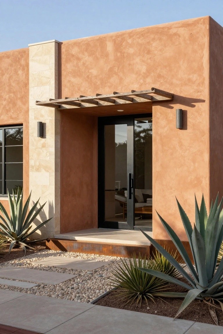 Terracotta Stucco Walls