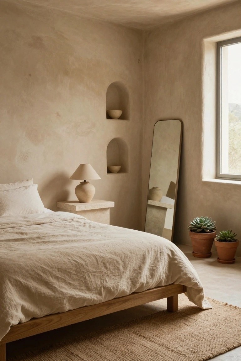Textured Plaster Walls with Niches