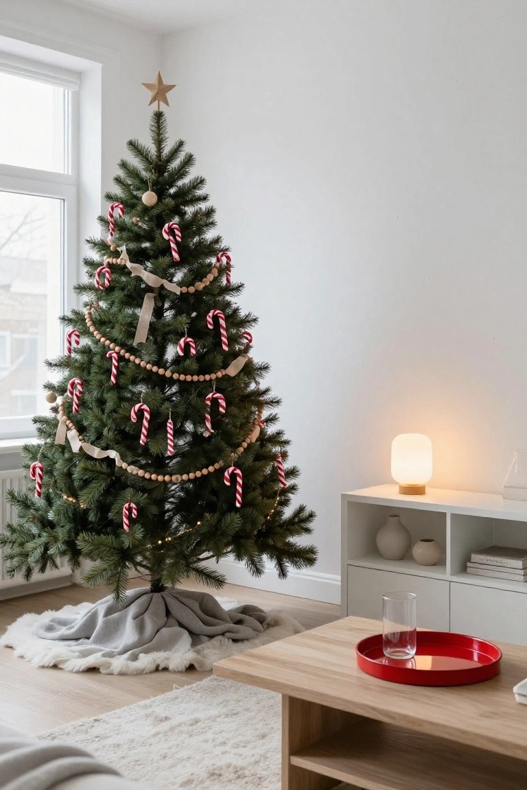 Minimalist Tree Loaded with Candy Canes