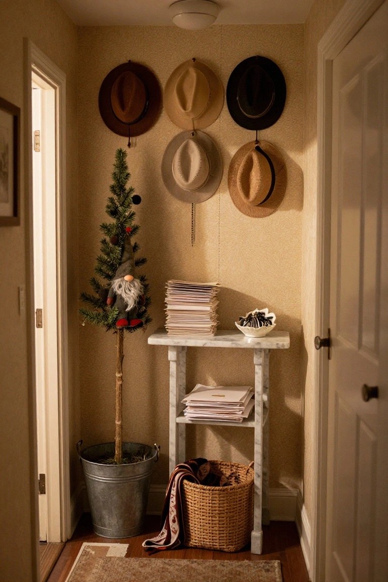 Slim Gnome Tree in a Hallway Nook