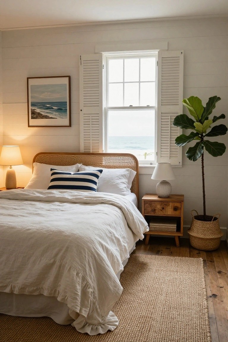 Rattan Headboards for Coastal Bedrooms