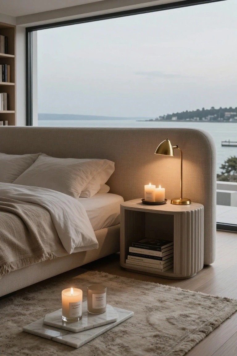 Warm Candlelight in Coastal Bedrooms