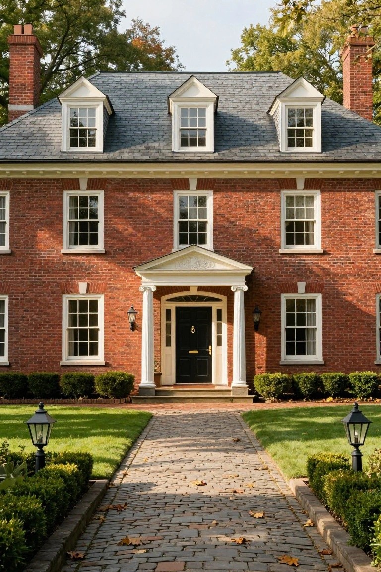 Classic Columned Portico Entry