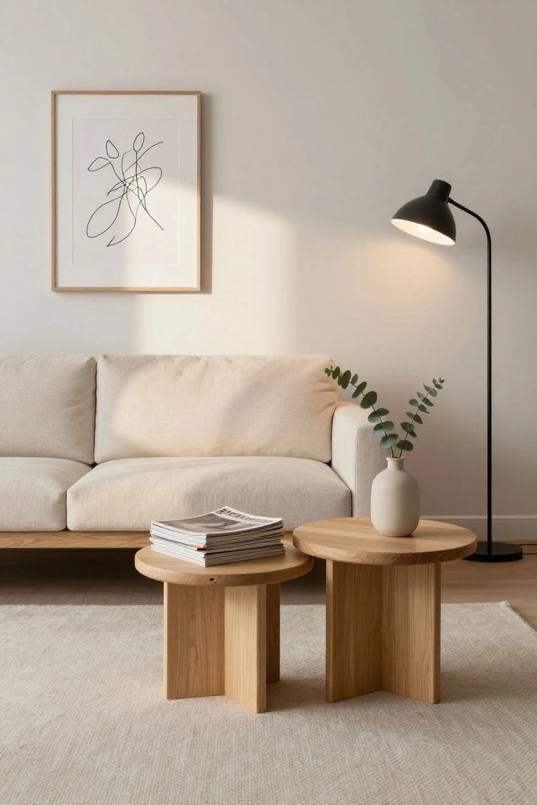 Cross-Legged Wooden Coffee Tables