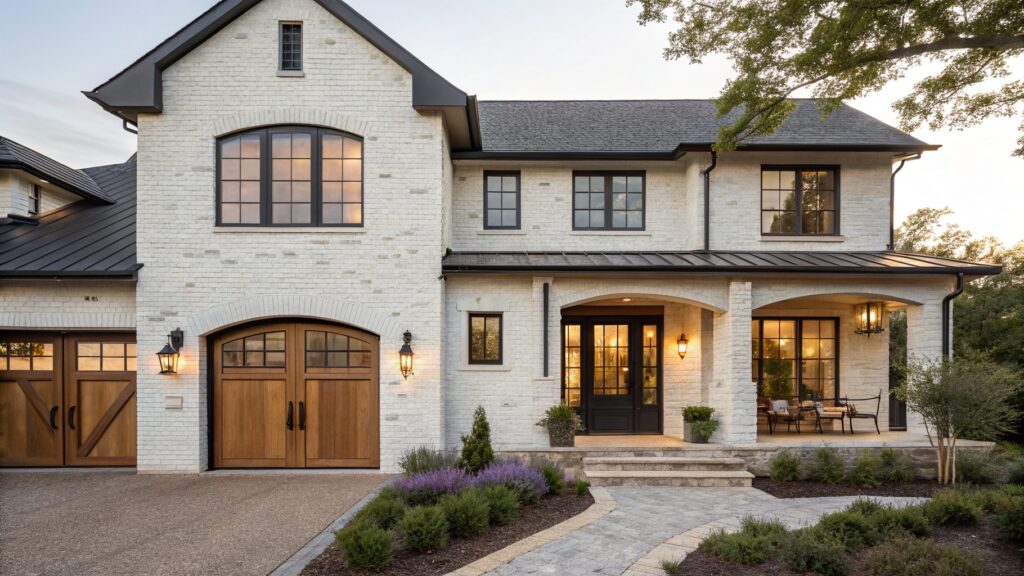 20 Modern Farmhouse Exteriors With Brick That Feel Classic Yet Modern