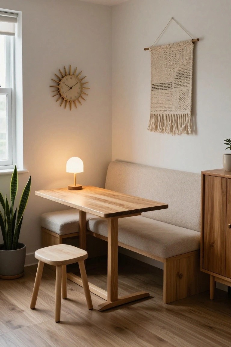 Corner Bench Table Setup