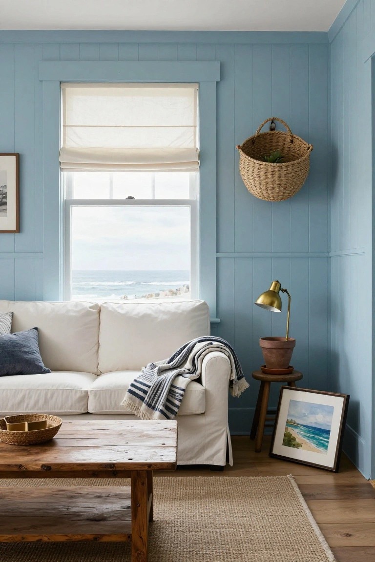 Pale Blue Shiplap Walls
