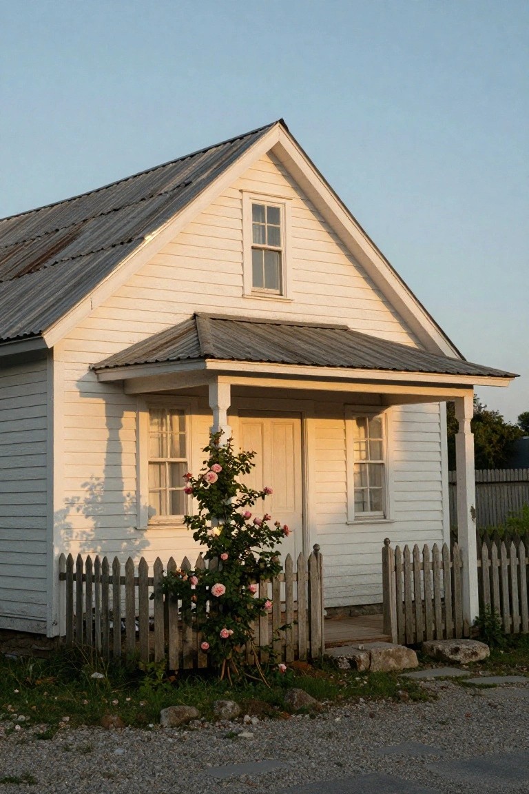 Porch Entry with Picket Fence