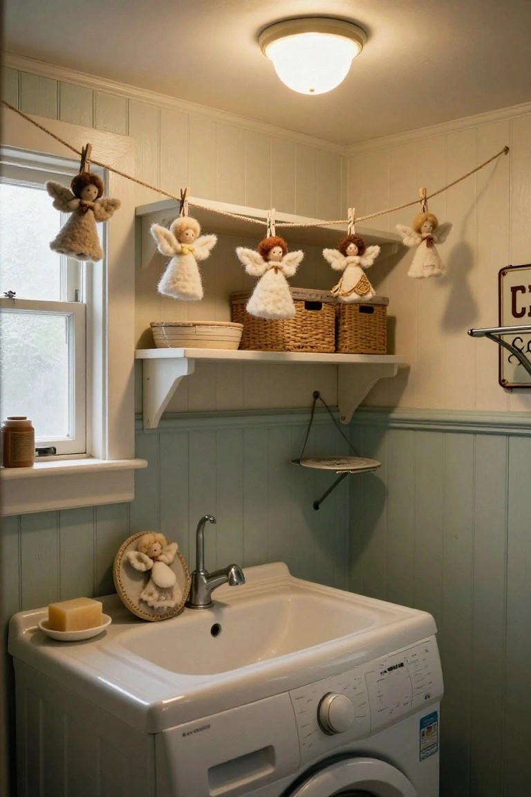 Laundry Room Angels on Twine