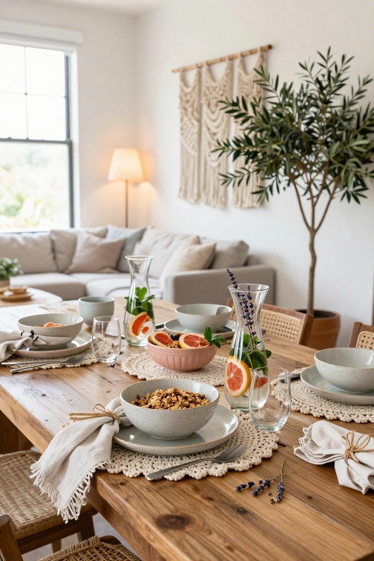 Natural Textures for a Joyful Brunch Table
